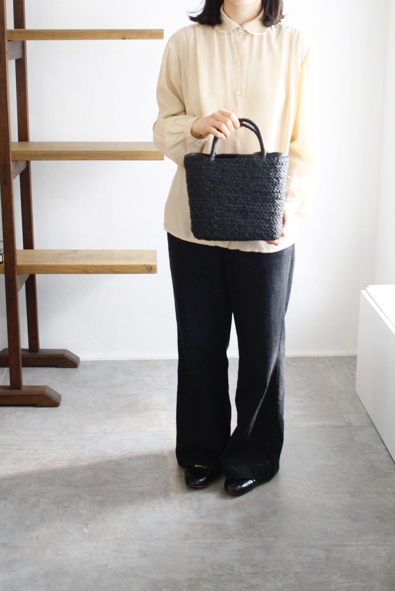 AMPIANA Marche bag（s） ブラック AMPIANA Marche bag S Black アンピアナ マルシェバッグ | LETTERS