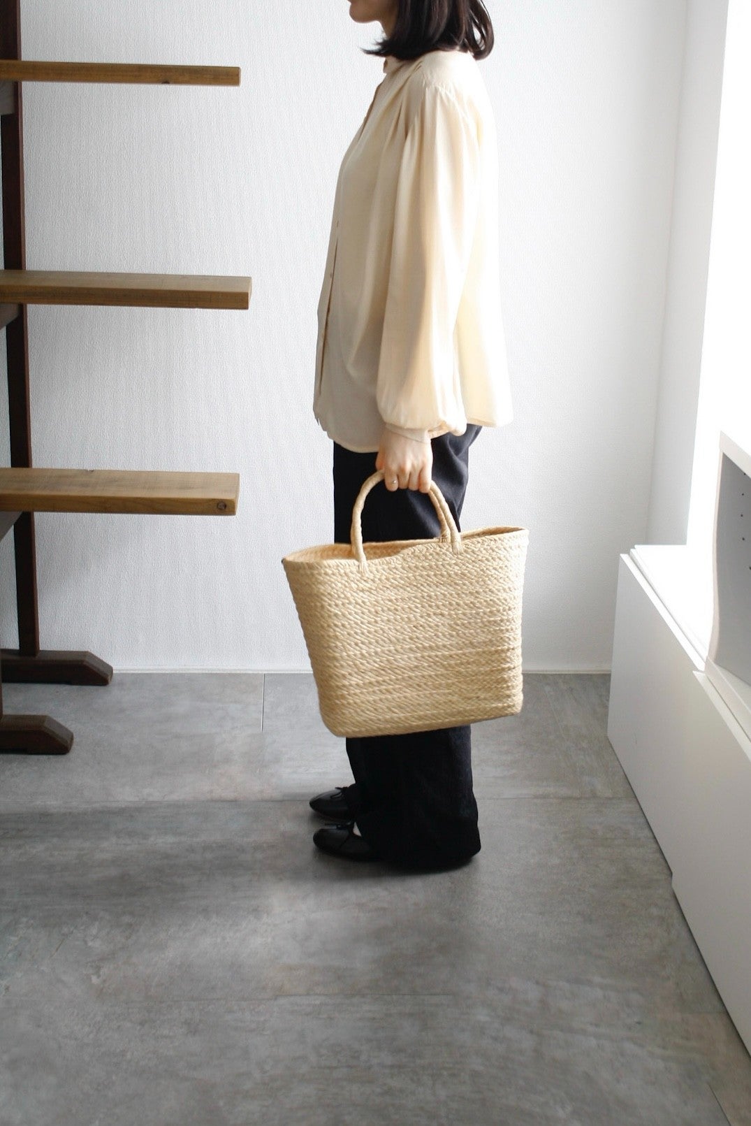 AMPIANA Marche bag M Natural ｜アンピアーナ マルシェバッグ M