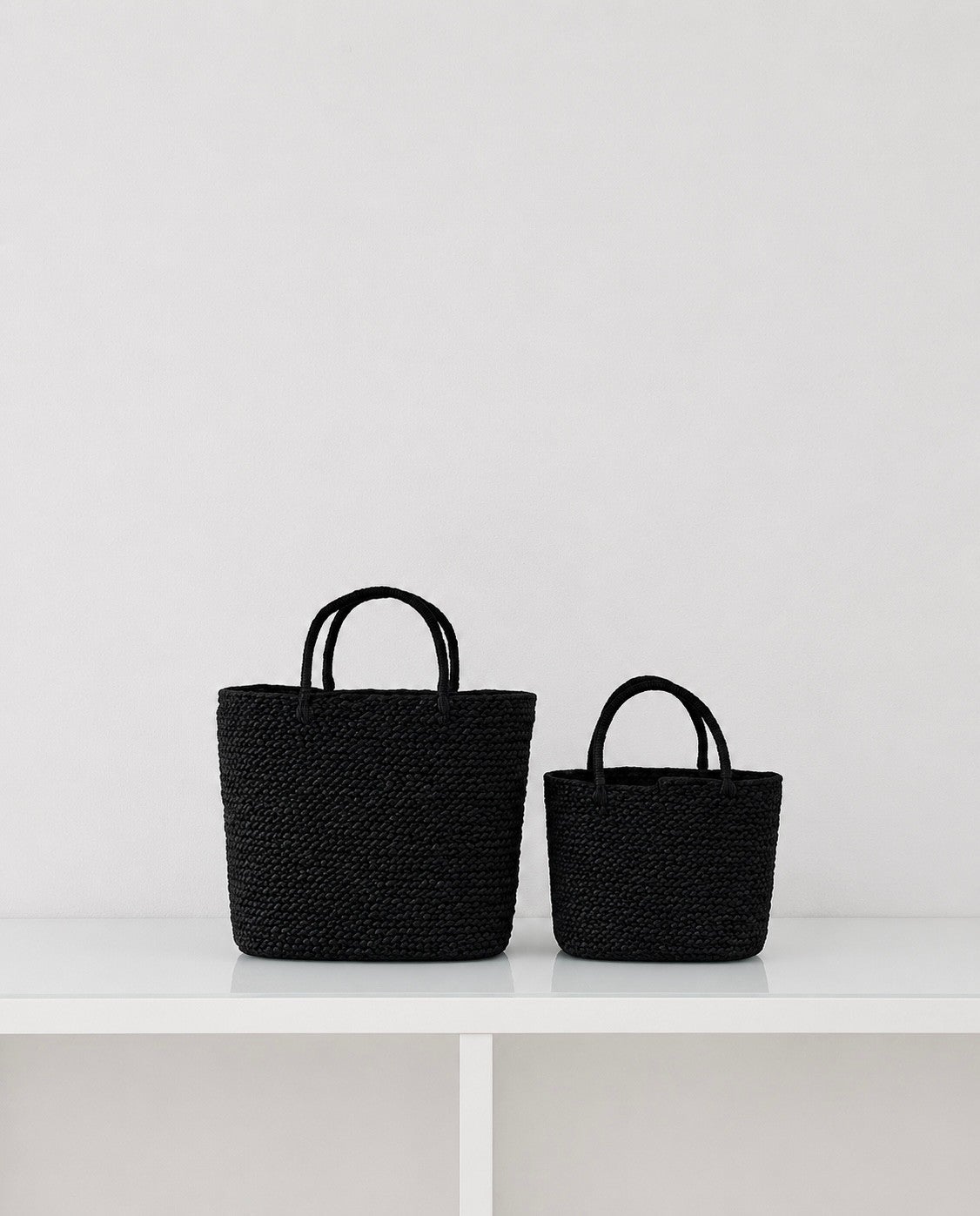 2回使用のみ　ampiana アンピアーナ　かごバッグ　黒　M AMPIANA Marche bag M Black｜アンピアーナ マルシェバッグ｜LETTERS